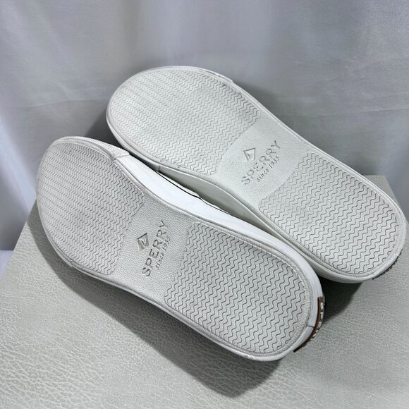 Sperry Sea Cycled Striper II CVO Mens Sneakers White Size US 9 Textured Lace-Up - Picture 6 of 7